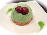 Mousse de Kiwi sur son biscuit rose de Reims