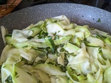 Tagliatelles de courgettes au basilic