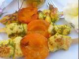 Brochettes de Poulet Abricot au Citron et Curcuma