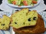 Cake a la ricotta , Olive Noire et Graines de Courge