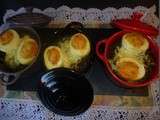 Cocottes au épinard et Oeuf gratinés ( recette très rapide)