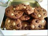 Cookies au Sucre et Beurre de Coco aux trois Chocolats