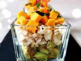 Verrine Avocat Merlu Mimolette et Nigelle