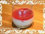 Panna cotta au coulis de framboises