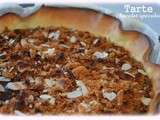 Tarte au chocolat, speculoos et amandes