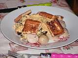 Assiette boudin blanc et pruneaux