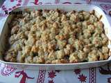 Gratin de rhubarbe avec streusel