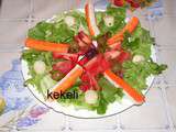 Salade de crudités et surimi