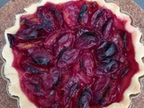 Tarte aux prunes rouges