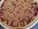 Tarte crumble aux prunes rouges