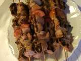 Brochettes de dinde miel-soja