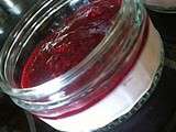 Panna cotta violette framboises