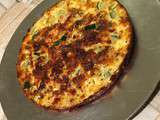 Quiche sans pate courgette saumon roquefort