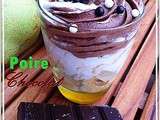 Verrine de mousse poire et chocolat