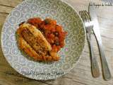 Blancs de Poulet Marinés au Piment, Sauce Tomate aux Câpres