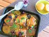 Poulet au Citron Confit et Curcuma, Façon Tajine au Four