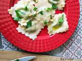 Raviolis Maison aux Courgettes, Sauce Persil et Pignons