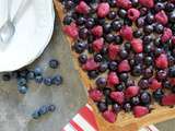 Tarte Myrtilles et Framboises, Crème à la Noisette