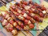 Brochettes de saumon aux tomates cerises