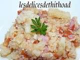 Chou fleur ,tomates et lardons