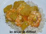 Curry de gambas à l'ananas