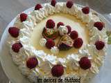 Entremet framboises passion