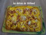 Pizza oignons,lardons et curcuma