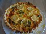 Quiche aux poireaux et crevettes