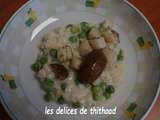 Risotto au crémant, cèpes et pétoncles