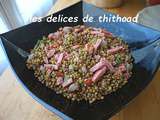 Salade de lentilles au bacon