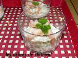 Verrine concombre et crevettes