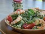 Salade de haricots verts aux crevettes