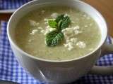 Velouté de courgettes à la menthe et à la fêta