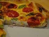 Quiche au thon, tomate et mais