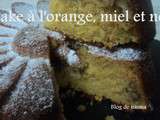 Cake à l'orange, miel et noix