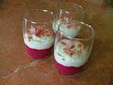 Verrine de betterave rouge et gorgonzola