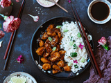 Blanc de poulet au miel et gingembre caramélisés