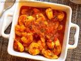 Crevettes sauce tomate, facile