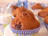 Muffins au nutella, pepites de chocolat