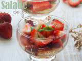 Salade de fraises a la menthe