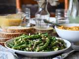 Salade de haricots verts, thon oignons et rouges