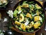 Salade de Roquette, maïs et avocat