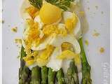 Asperges vertes, oeufs mimosa & bechamel