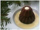 Marquise marron-chocolat et sa creme anglaise a l'orange