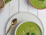 Soupe verte petits pois, brocolis & lait de coco