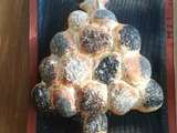 Sapin de noel boules de pain aux graines