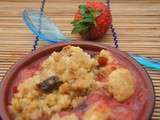 Crumble rhubarbe - fraises