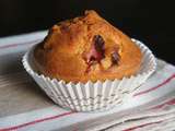 Muffins aux fraises et à la rhubarbe, parfumés à l'anis vert