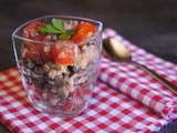 Salade de lentilles vertes au saumon fumé