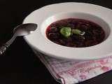 Soupe de cerises au basilic